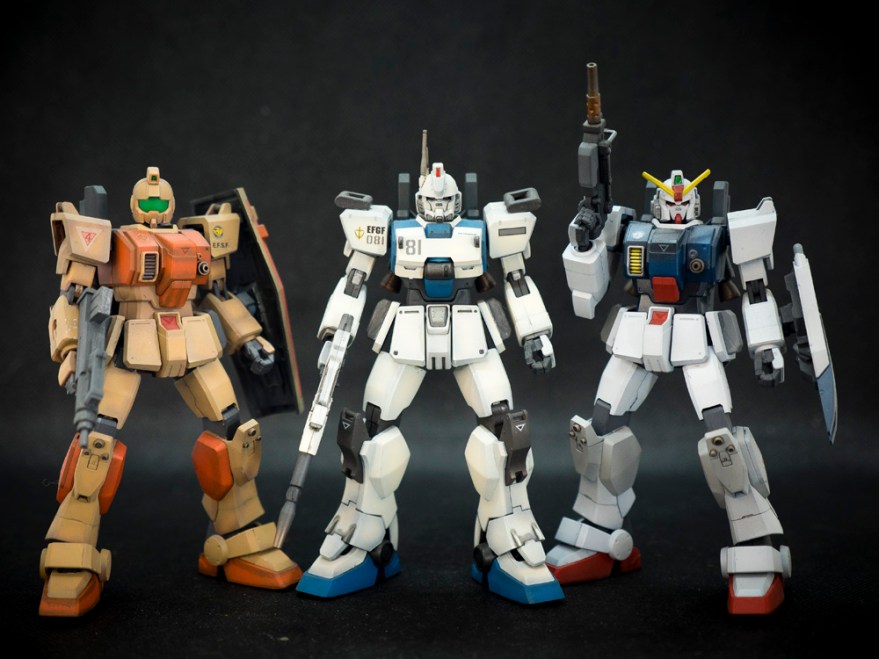 Bandai 1/144 HG RGM-79［G] GM Ground Type, Bandai 1/144 HG RX-79［G] Gundam Ground Type, Bandai 1/144 HG RX-79［G] Ez-8 Gundam Ez8