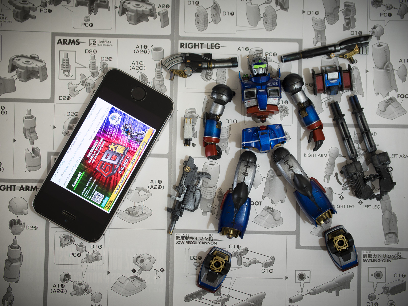 Bandai 1/144 HG RCX-76-02 Guncannon First Type [Iron Cavalry Squadron] [Iron Patriot Custom]