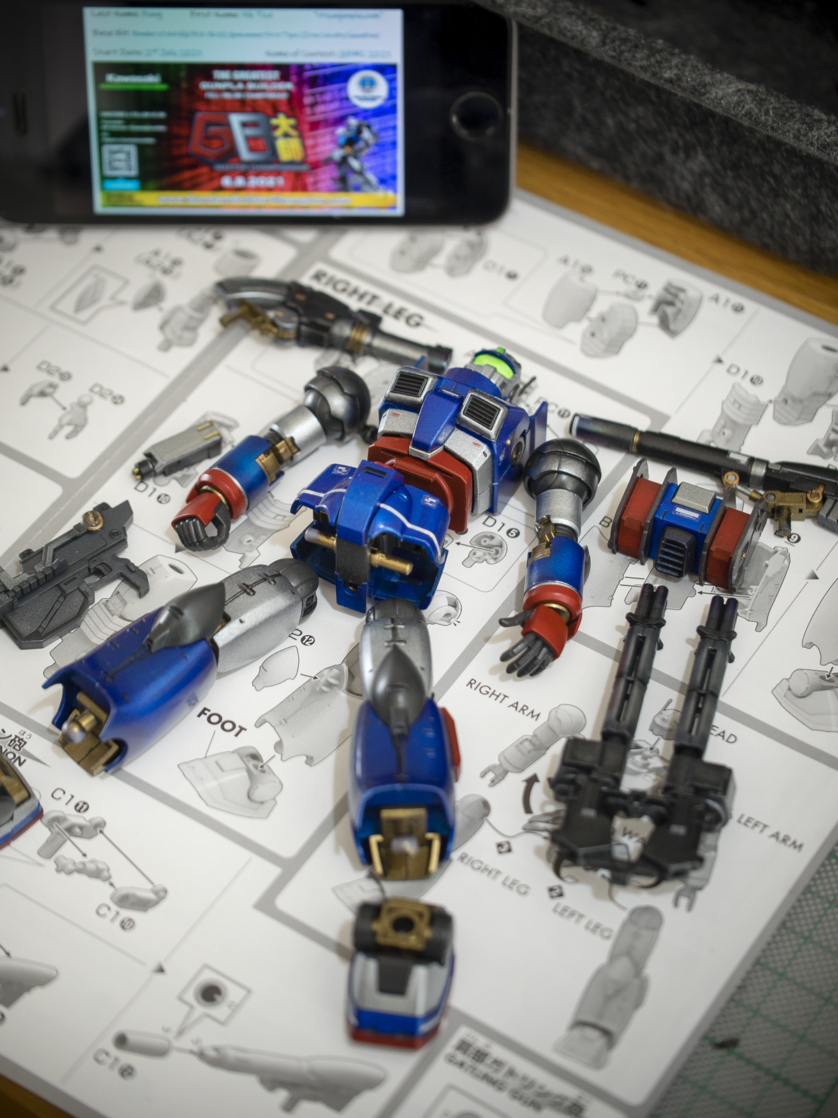 Bandai 1/144 HG RCX-76-02 Guncannon First Type [Iron Cavalry Squadron] [Iron Patriot Custom]