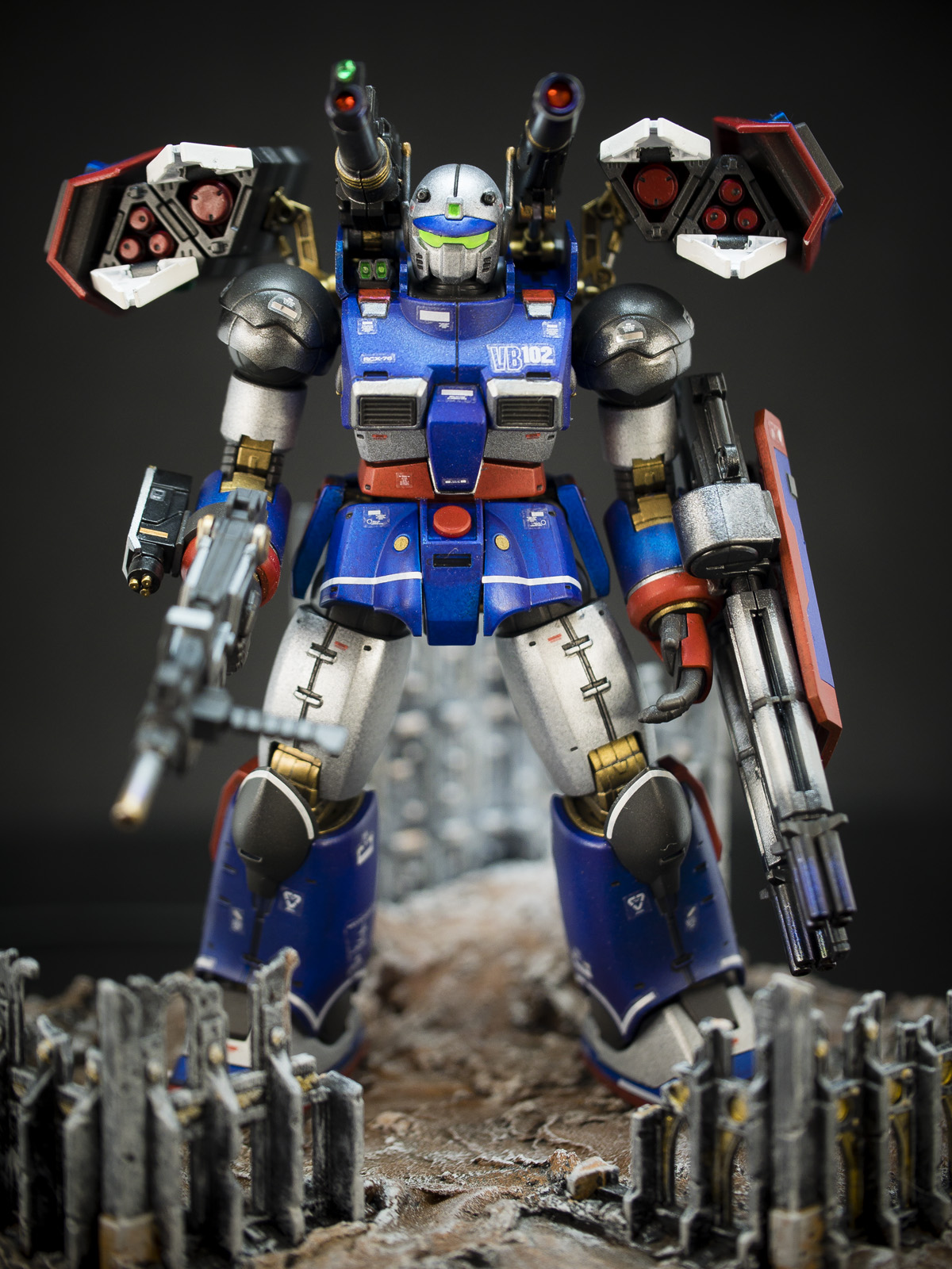 Bandai 1/144 HG RCX-76-02 Guncannon First Type [Iron Cavalry Squadron] [Iron Patriot Custom]