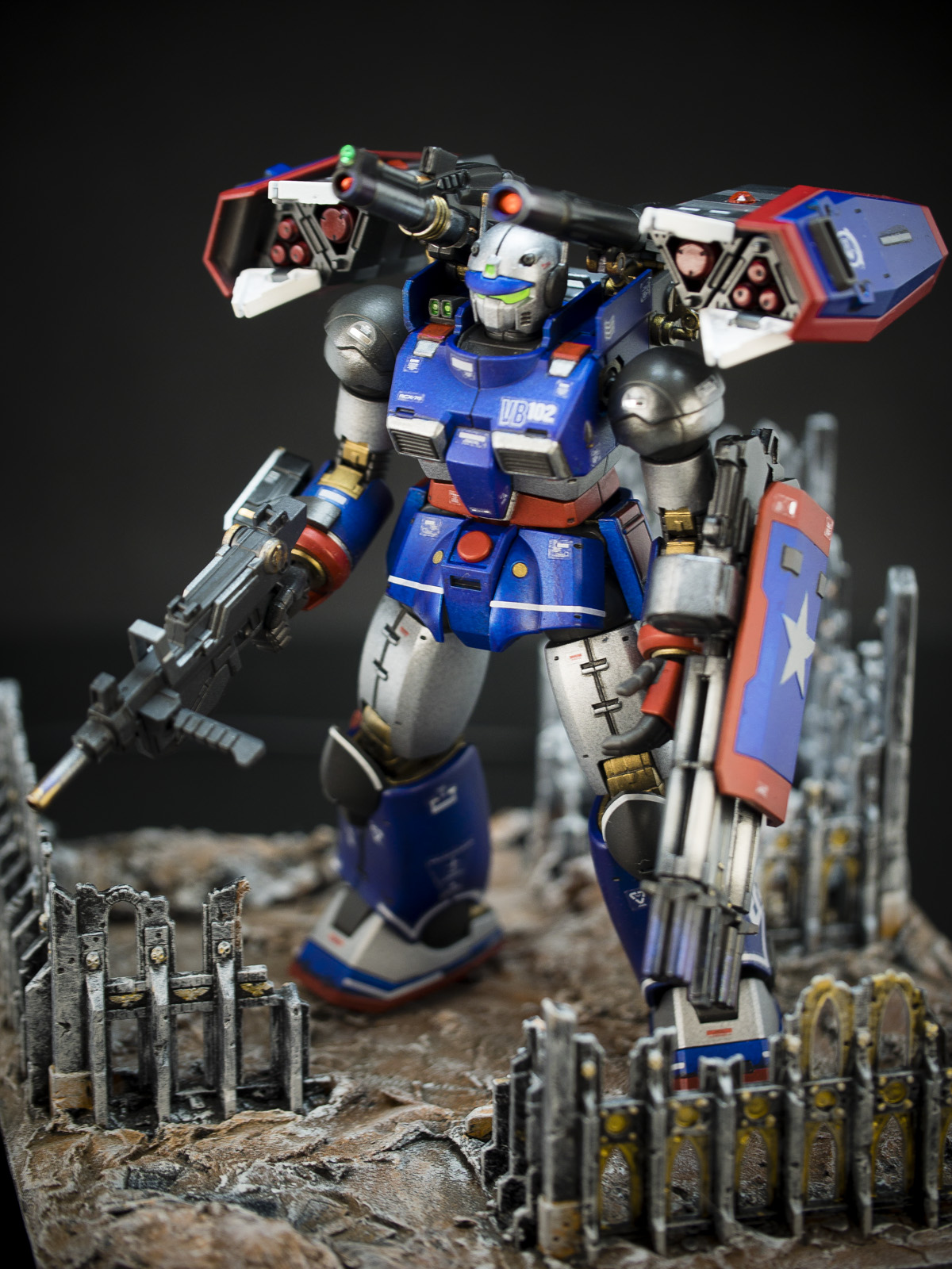 Bandai 1/144 HG RCX-76-02 Guncannon First Type [Iron Cavalry Squadron] [Iron Patriot Custom]