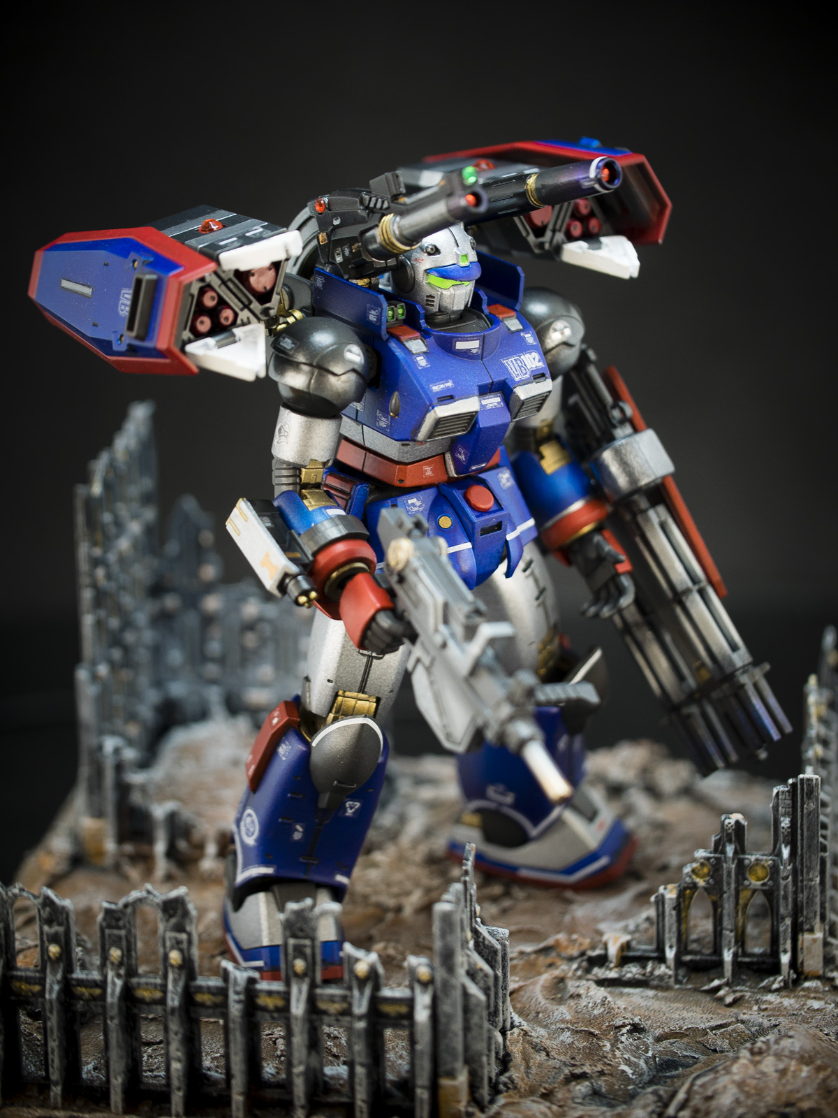 Bandai 1/144 HG RCX-76-02 Guncannon First Type [Iron Cavalry Squadron] [Iron Patriot Custom]