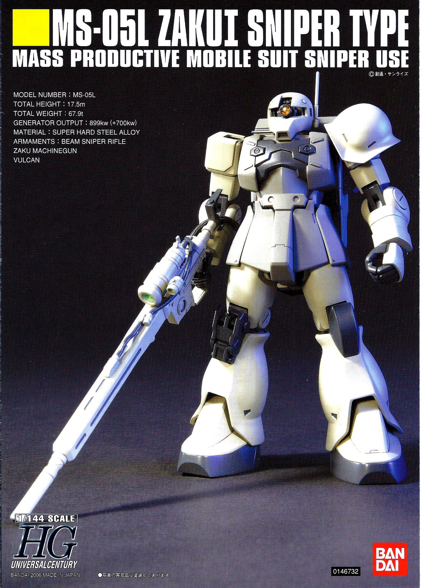 Bandai 1/144 HG MS-05L Zaku 1 [Sniper Type]