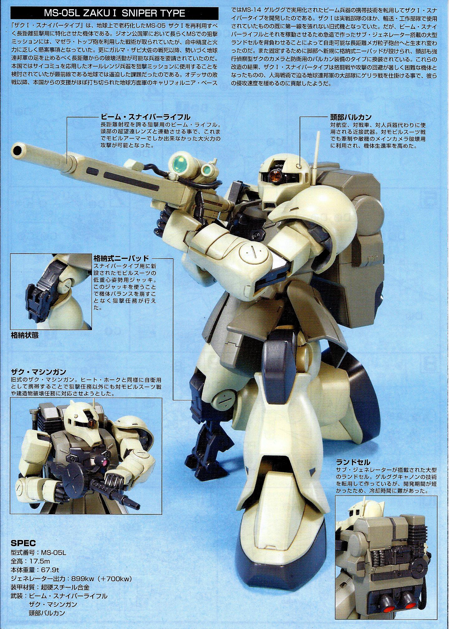 Bandai 1/144 HG MS-05L Zaku 1 [Sniper Type]